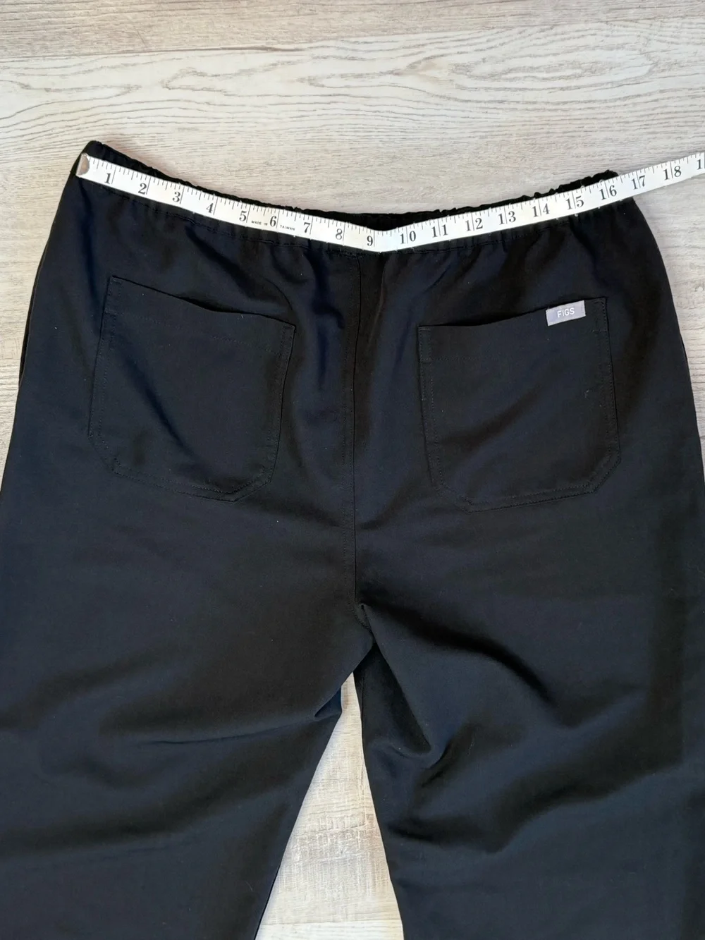 Figs Men's Pisco Straight-Leg Scrub Pant Size L/S Black Altered 23” inseam